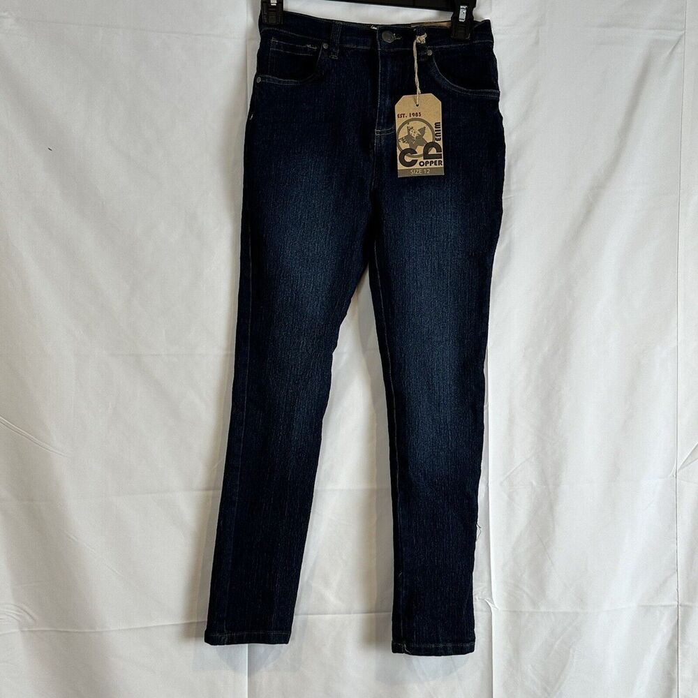 Copper Denim Blue Straight Leg Girls Size 12 NWT. Dark Wash Style 9CO2857 - Picture 2 of 16